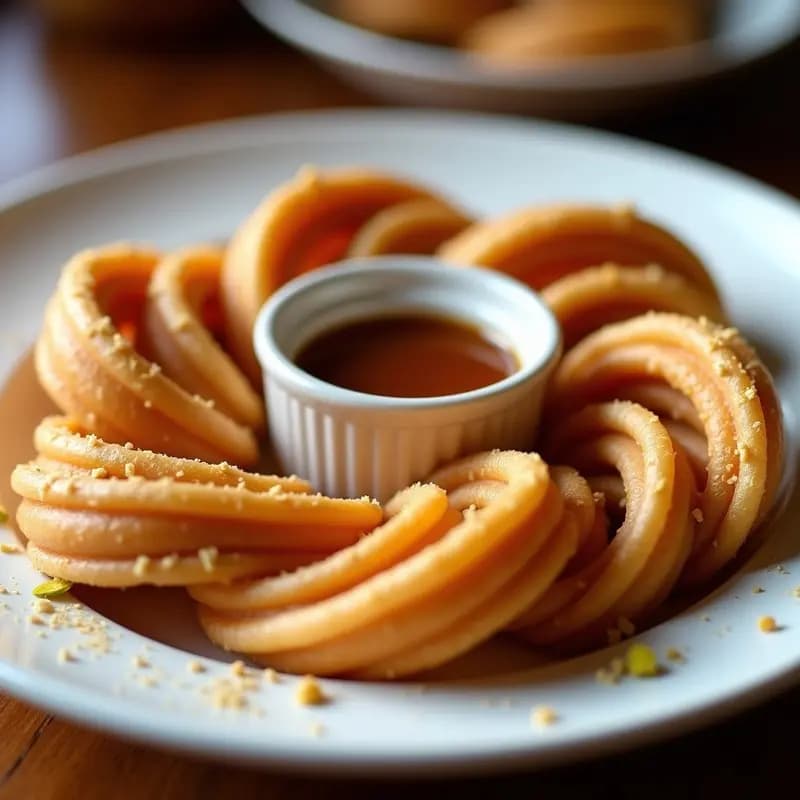 Churros de Chai con Salsa de Caramelo Salado: Postre Indo-Español Fusion en Airfryer