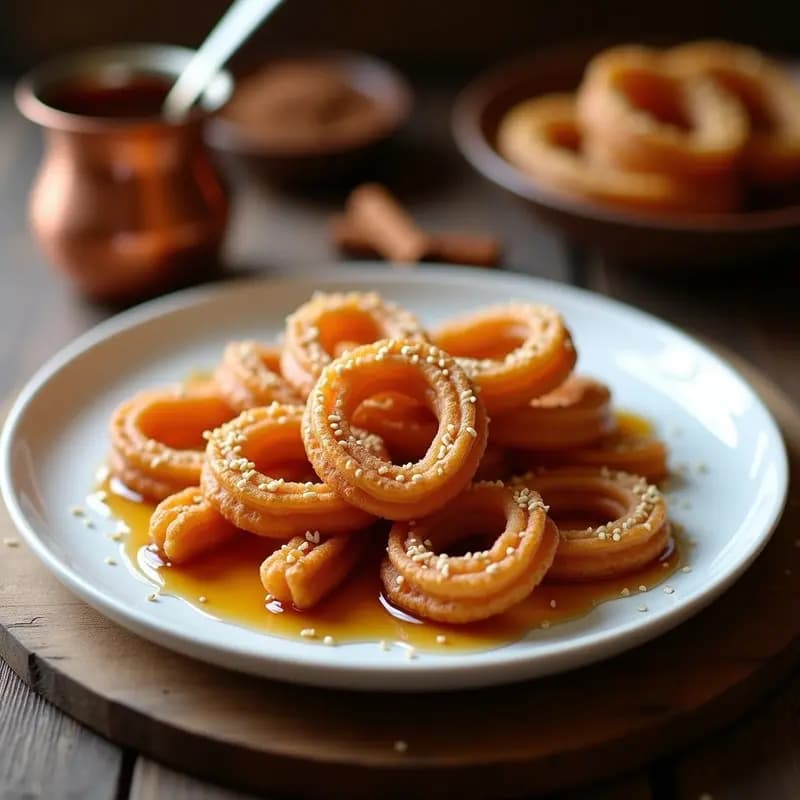 Churros de Chai con Sirope de Arce: Postre Indio Moderno y Sin Azúcar
