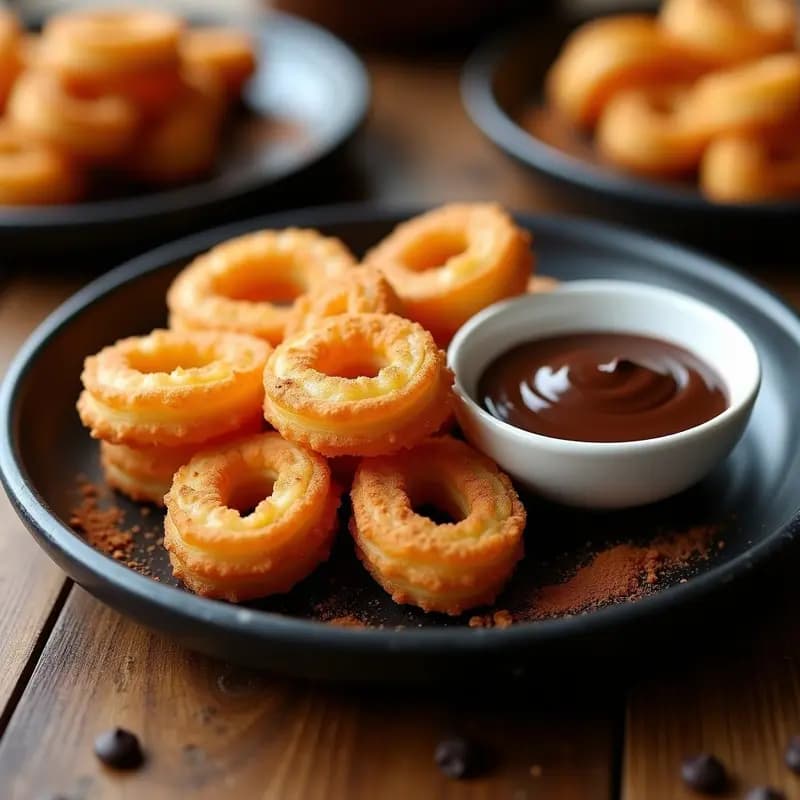 Churros de Chía y Canela: Snack Mexicano Keto con Dip de Chocolate Negro