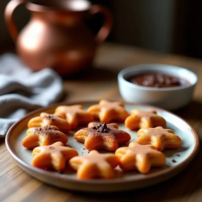 Churros de Chía con Salsa de Chocolate Avellana: Postre español sin gluten