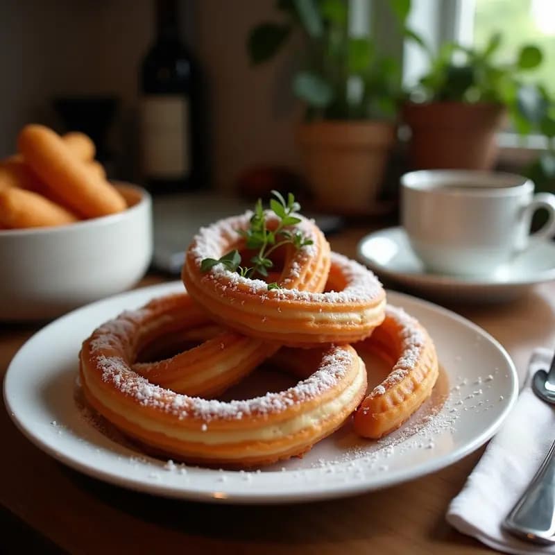 Churros de Chía con Salsa de Chocolate Amargo: Desayuno Mexicano Vegano y Sin Fritura