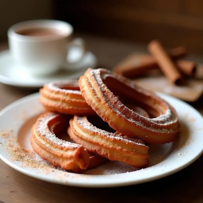 Churros de Chocolat con Canela: Desayuno Español Crujiente en 15 Minutos