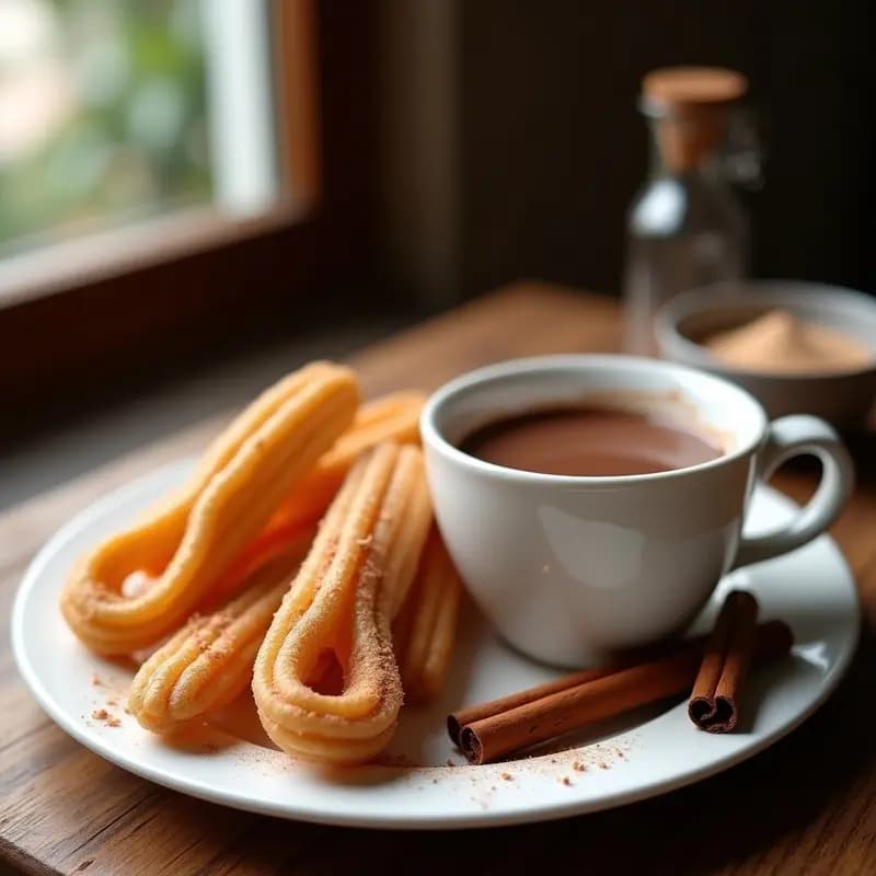 Churros con Chocolate Caliente: Receta Casera para Desayunos Festivos