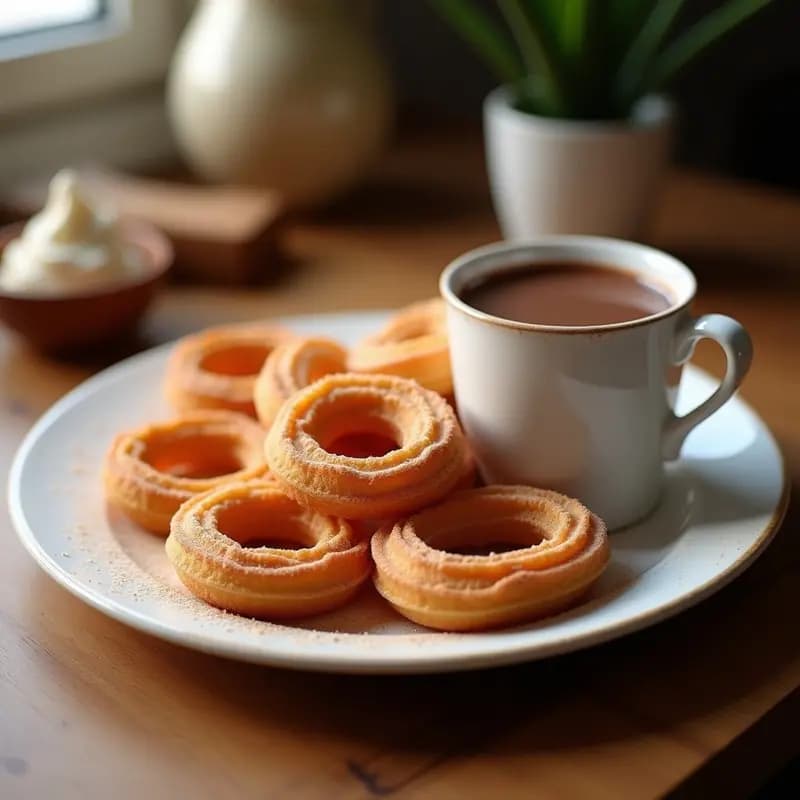 Churros con Chocolate Caliente: Desayuno o Merienda Española en 15 Minutos