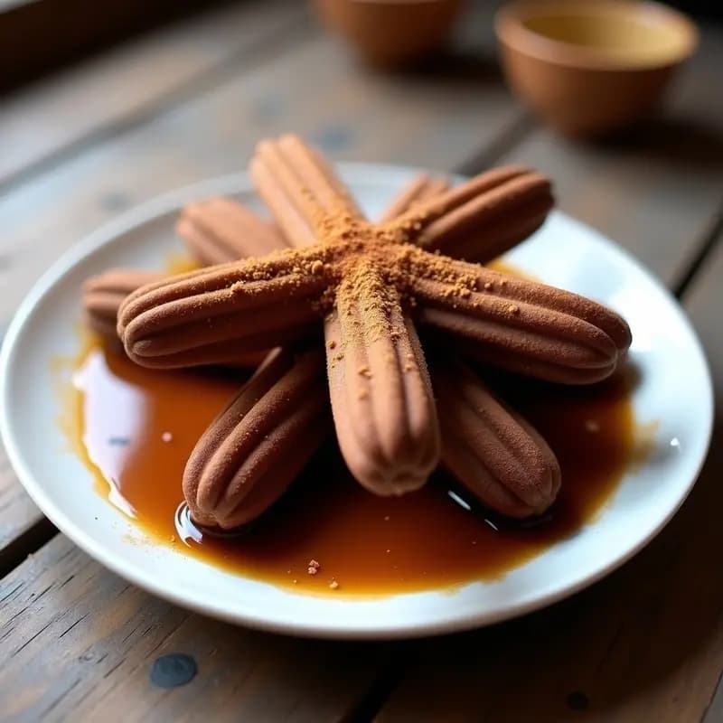 Churros de Chocolote y Canela con Salsa de Café: Postre Mexicano Sin Horno