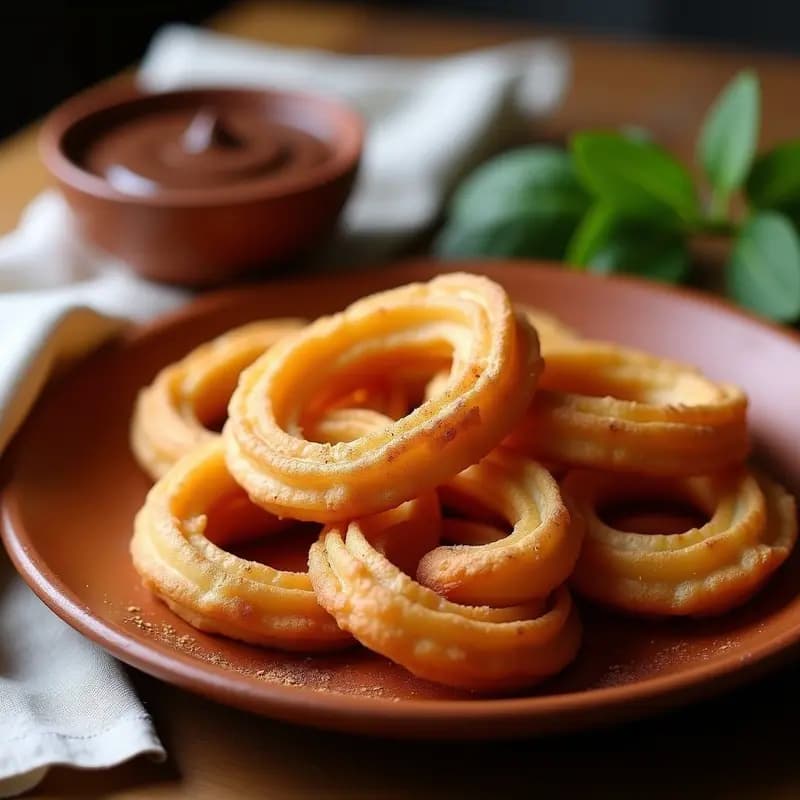 Churros con Chocolate y Canela: Postre Español Clásico Sin Harina de Trigo