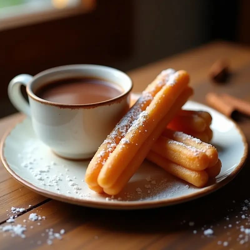 Churros con Chocolate Espeso de la Abuela: Receta Tradicional para Chocolaterías
