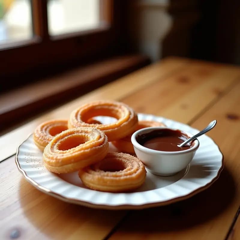 Churros con Chocolate Espeso: Postre de Chocolatería en Casa sin Freidora