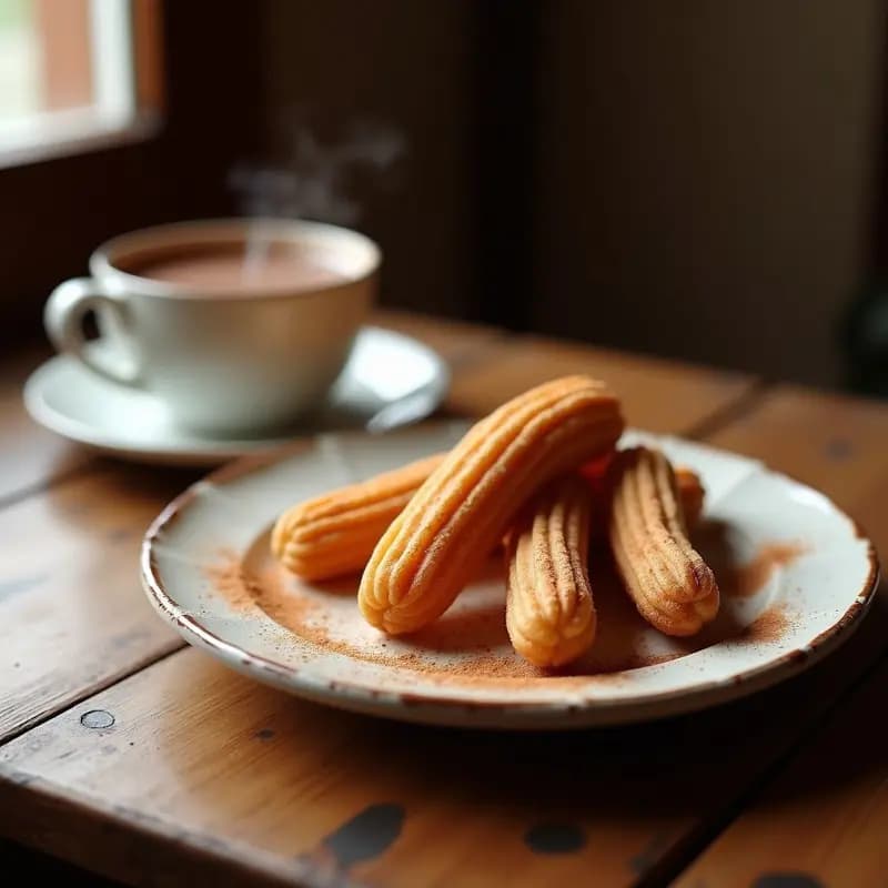 Churros con chocolate a la piedra: Receta de Chocolatería Tradicional