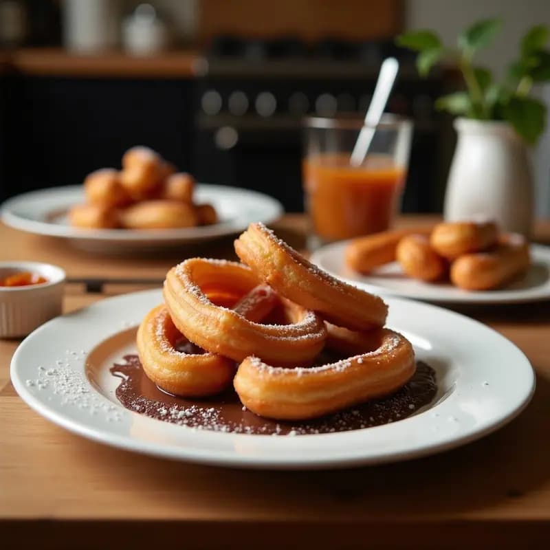 Churros de Chocolate con Salsa de Chili: Postre Mejicano Picante y Dulce