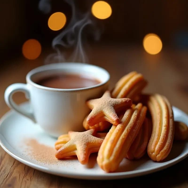 Churros con Chocolate a la Taza: Merienda de Chocolate Tradicional y Casera