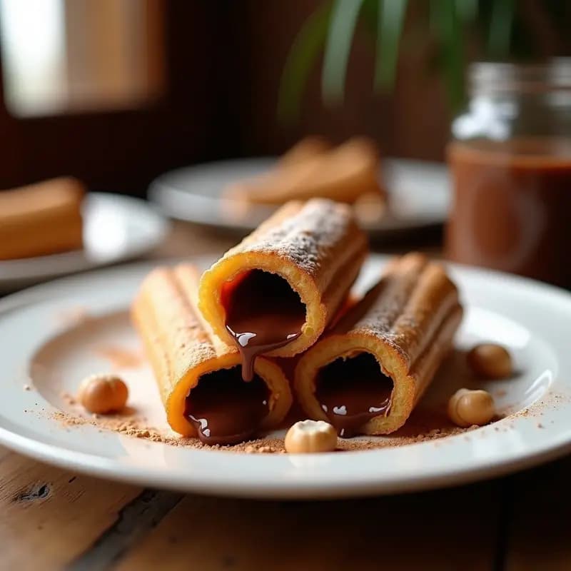 Churros Franceses Rellenos de Chocolate Vegano: Receta Crujiente en Airfryer