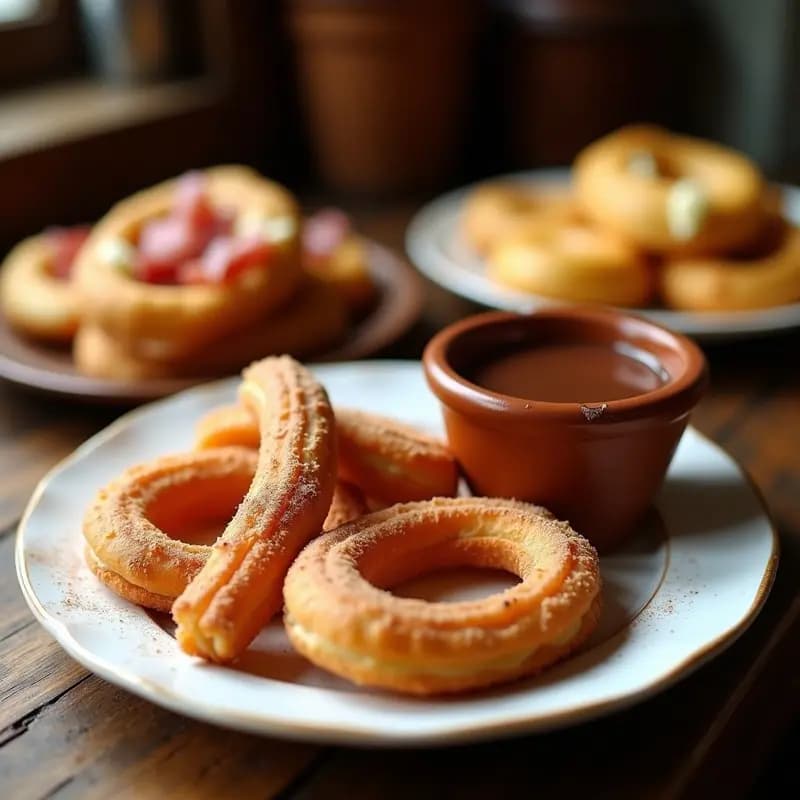 Churros con Chocolate y Churros Salados: Receta de Ferias y Mercados