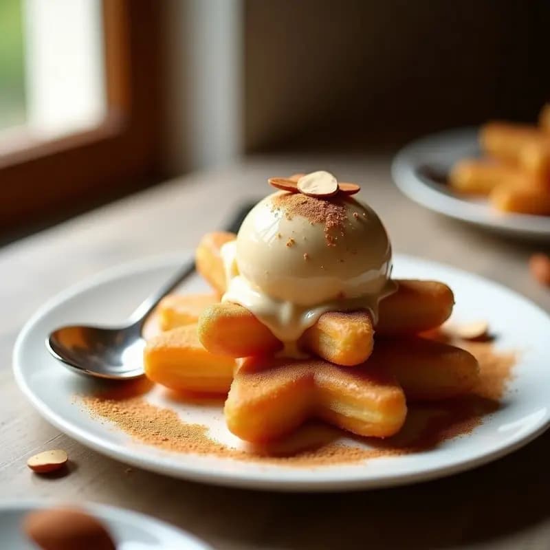 Churros Collins con Helado de Dulce de Leche: Postre Australiano Innovador