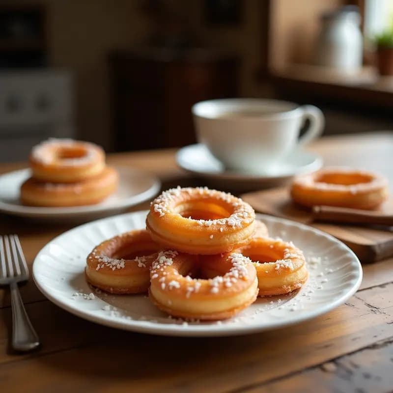Churros Colombianos con Arequipe de Coco y Canela: Postre Crujiente Sin Lácteos