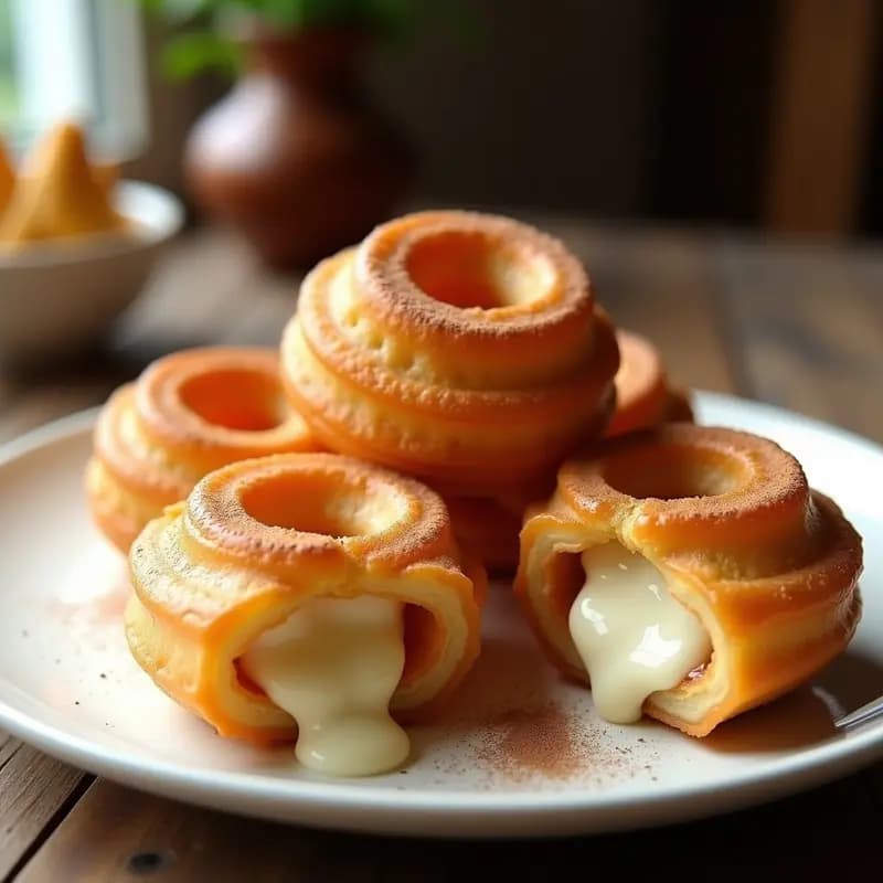 Churros Colombianos Rellenos de Arequipe y Queso: Postre Dulce-Salado en Airfryer