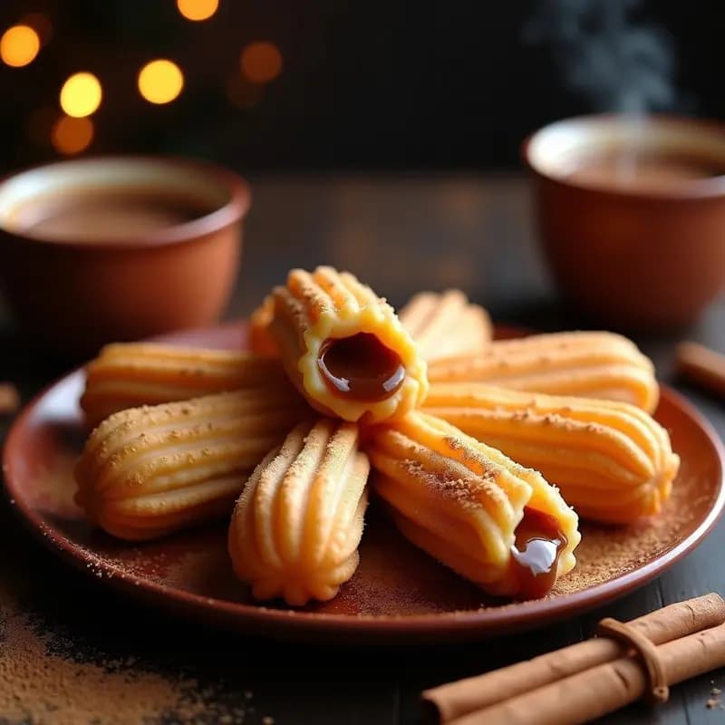 Churros Colombianos Rellenos de Cajeta: Postre Crujiente y Dulce para Freír en Casa