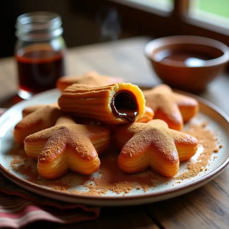 Churros Rellenos de Dulce de Leche y Chocolate: Desayuno Argentino en Airfryer