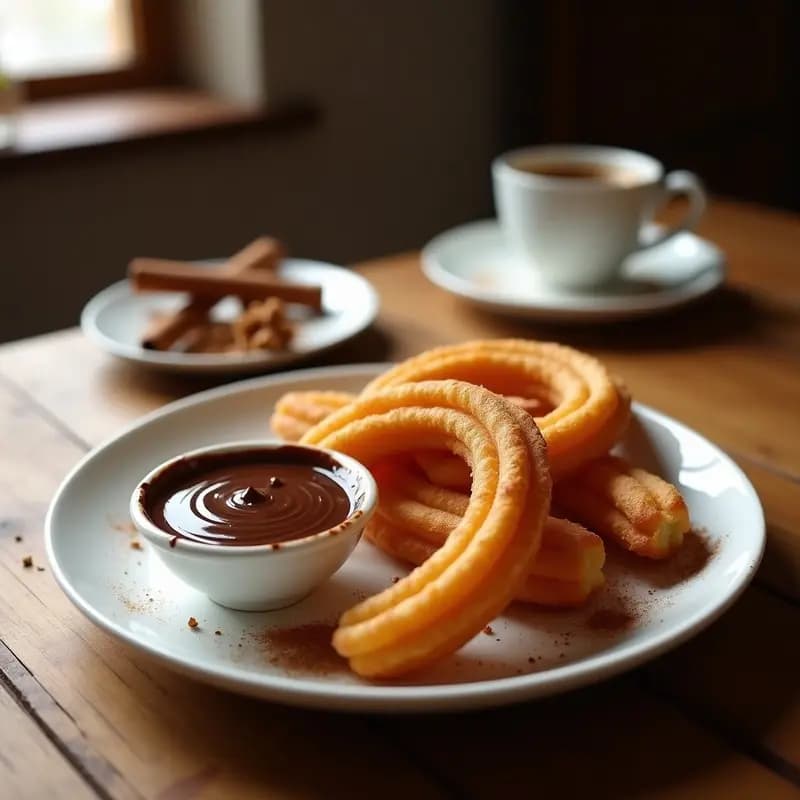 Churros Españoles con Chocolate Negro Fundido: Postre Keto y Sin Azúcar