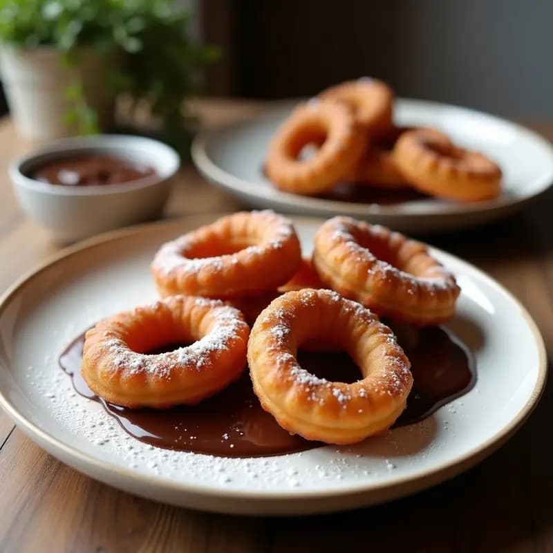 Churros Españoles con Salsa de Chocolate Vegano: Receta Sin Huevos ni Lácteos