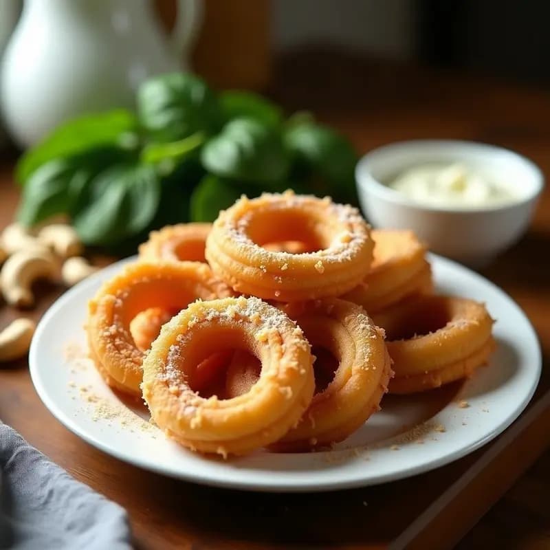 Churros de Espinaca y Queso de Anacardos: Postre Saludable en Airfryer