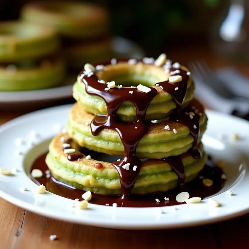 Churros de Espinacas con Chocolate Negro: Postre Español Saludable en Airfryer