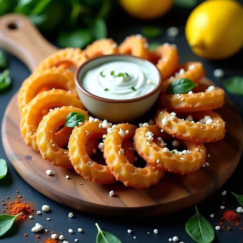 Churros de Espinacas y Queso Feta: Aperitivo Español Vegano con Toque Salado
