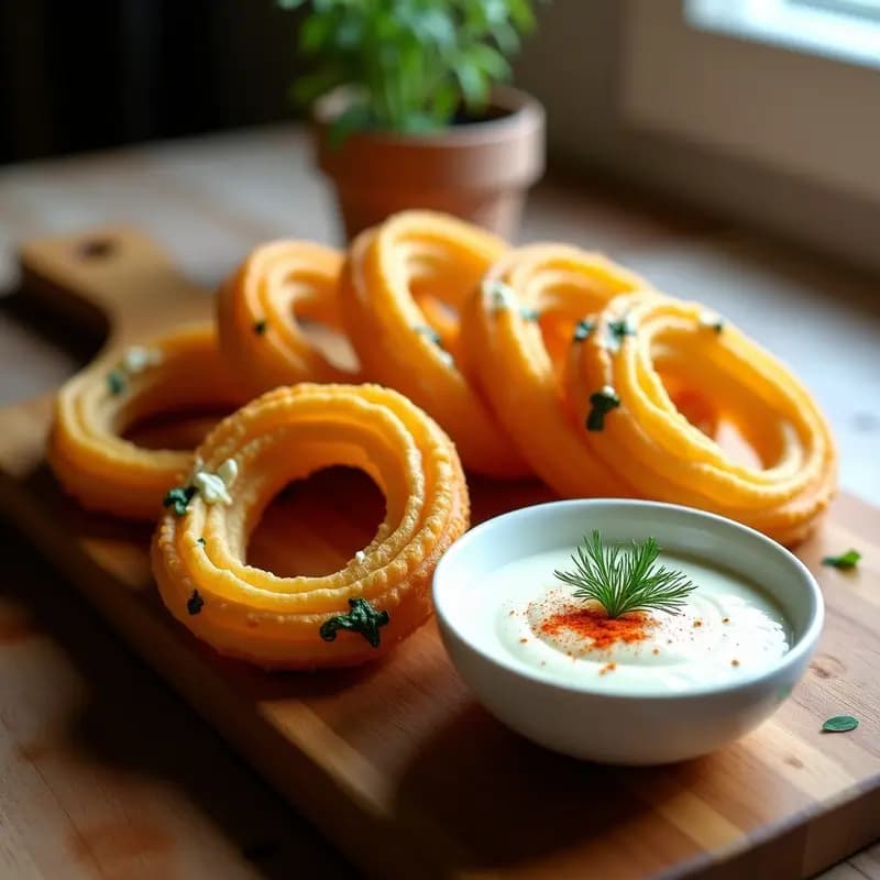 Churros de Espinacas y Queso Feta con Salsa de Yogur: Receta Española Innovadora