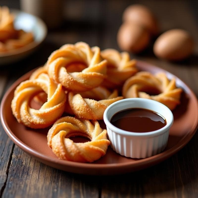 Churros de Harina de Almendra con Salsa de Chocolate 85%: Receta Española Keto en Airfryer