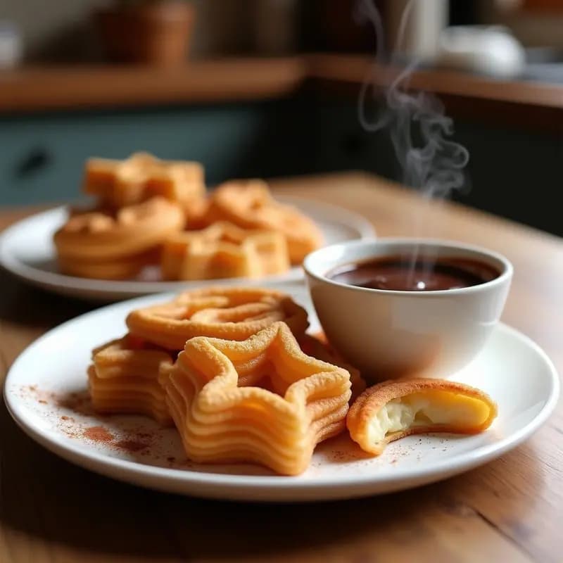 Churros de Harina de Almendra: Snack Español Keto con Chocolate Caliente