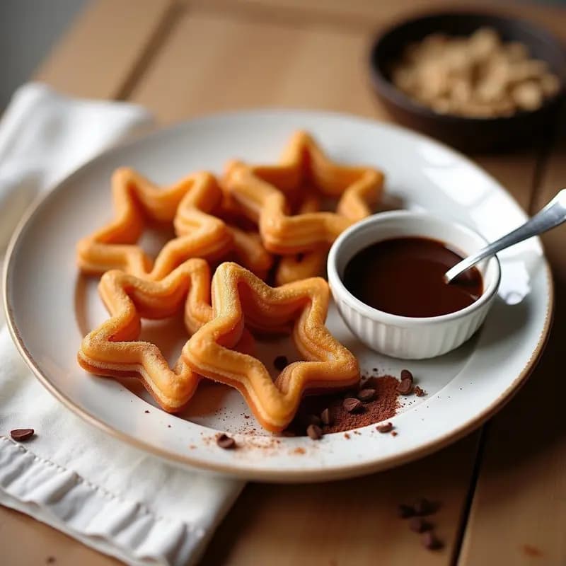 Churros de Harina de Almendra con Salsa de Chocolate 100%: Desayuno Keto y Sin Azúcar