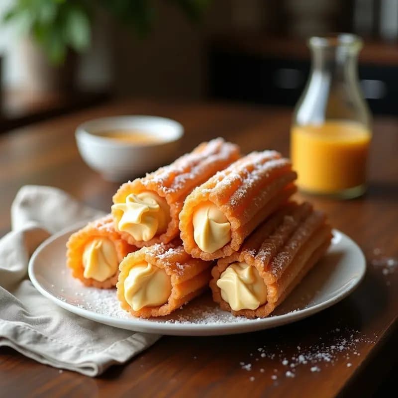 Churros de Harina de Coco Rellenos de Dulce de Leche Vegano: Desayuno Colombiano Sin Gluten