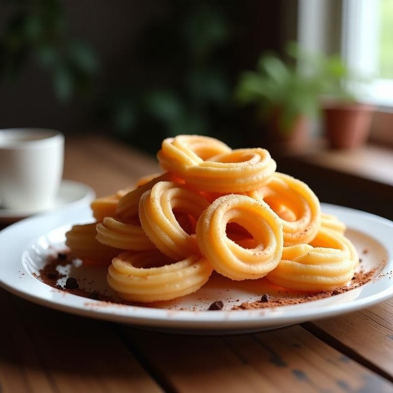 Churros de Harina de Garbanzo: Postre Español Vegano y Sin Azúcar al Microondas