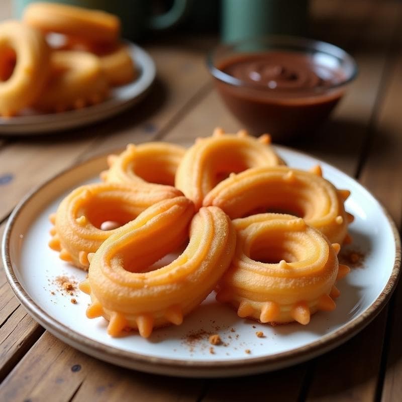 Churros de Harina de Garbanzo: Snack Crujiente Vegano con Salsa de Chocolate Amargo
