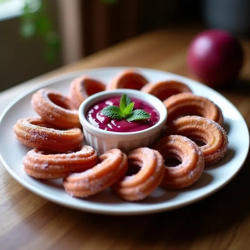 Churros de Maíz Morado con Salsa de Guayaba: Postre Peruano Sin Gluten y en Airfryer