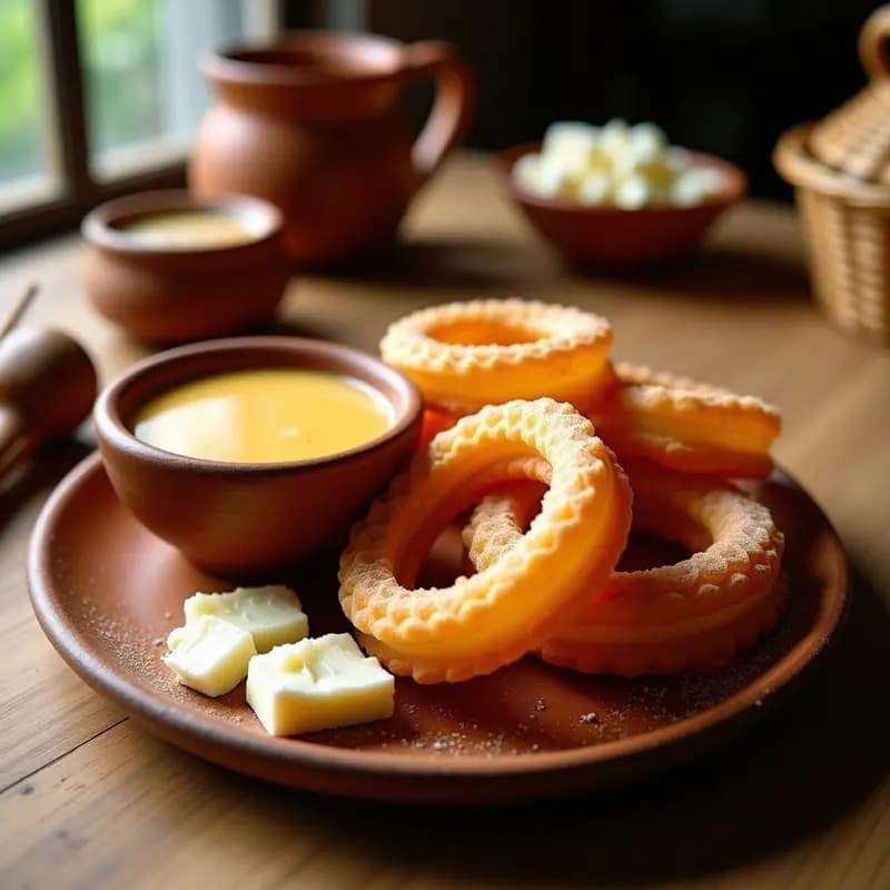 Churros Medellín con Arequipe y Queso Fresco: Desayuno Colombiano Dulce y Salado
