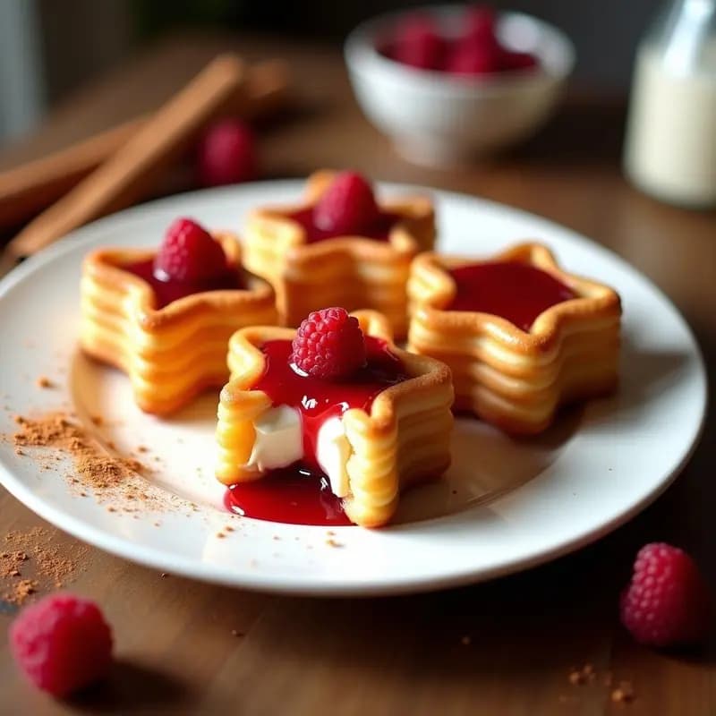 Churros de Proteína con Relleno de Queso Requesón y Mermelada de Frambuesa: Postre Fit Sin Freír
