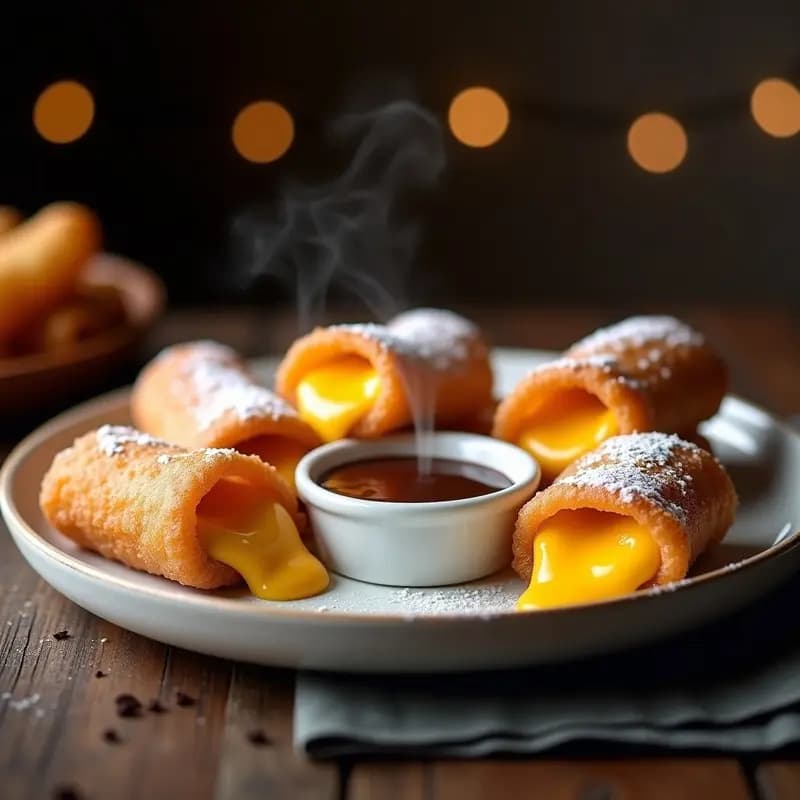 Churros Rellenos de Queso Cheddar y Salsa de Chocolate: El Snack que Combina lo Mejor de lo Dulce y lo Salado