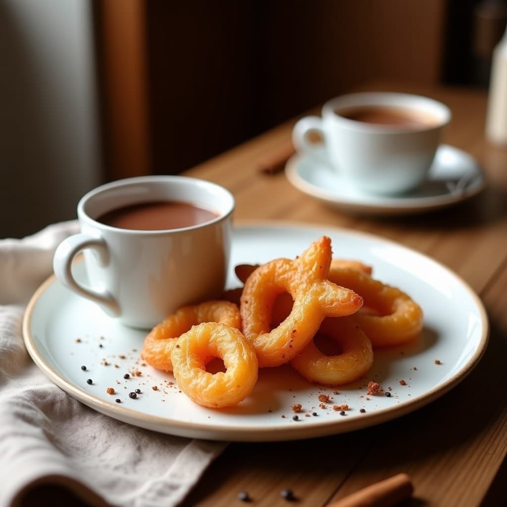 Churros de Quinoa con Chocolate Caliente de Algarroba: Postre Español Vegano en Airfryer