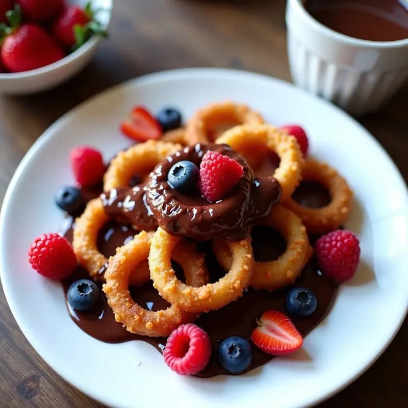 Churros de Quinoa con Salsa de Chocolate negro y frutos Rojos: Desayuno Fitness Sin Fritura