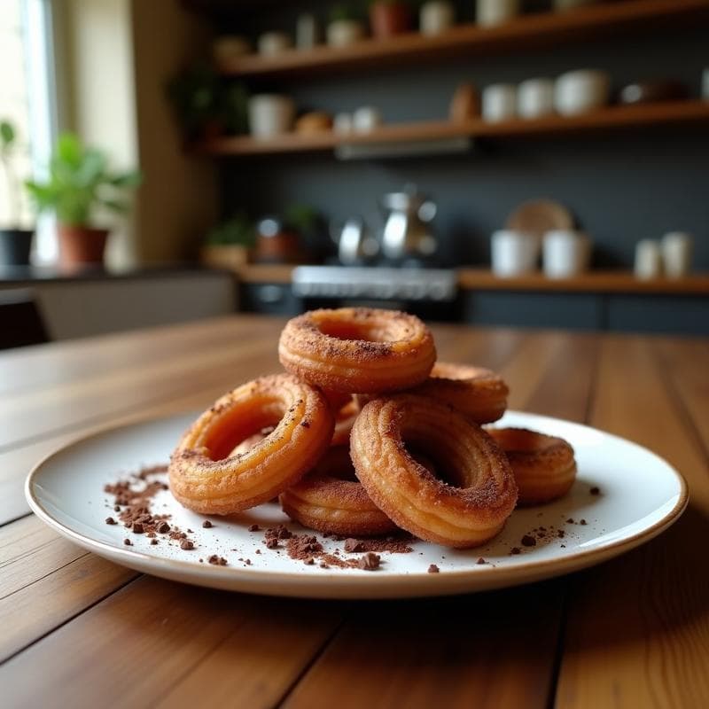 Churros de Quinoa con Chocolate Negro: Postre Sin Gluten y Rico en Fibra