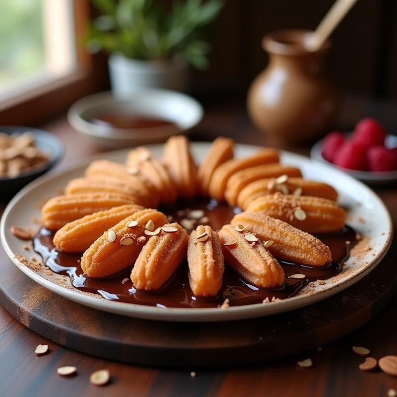 Churros de Quinoa con Chocolate 100%: Postre Vegano Sin Gluten y Sin Fritura