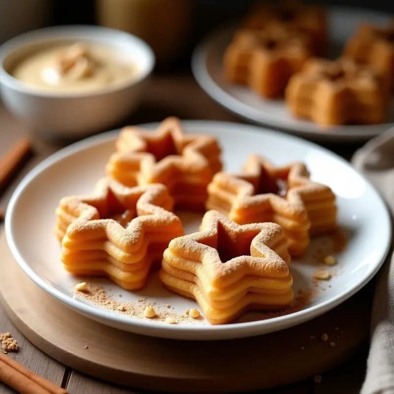 Churros de Quinoa: Postre Español Sin Gluten relleno de Crema de Cacahuete