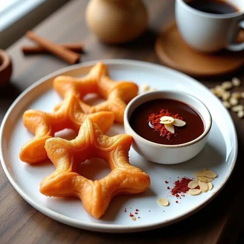 Churros de Quinoa con Salsa de Chocolate y Chili: Desayuno Mexicano Sin Gluten