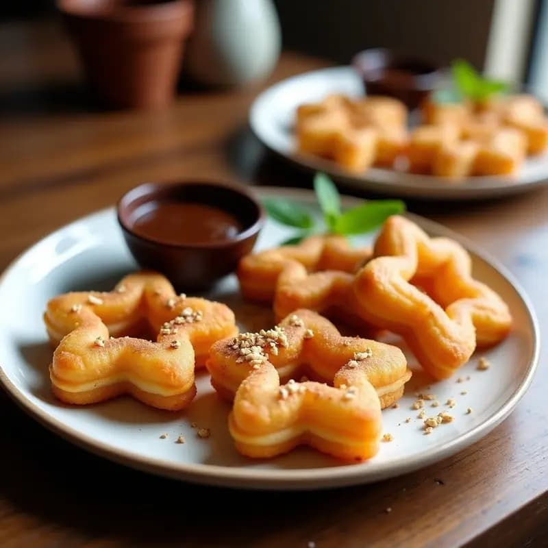Churros de Quinoa con Salsa de Derecho: Postre Peruano Sin Gluten y Keto