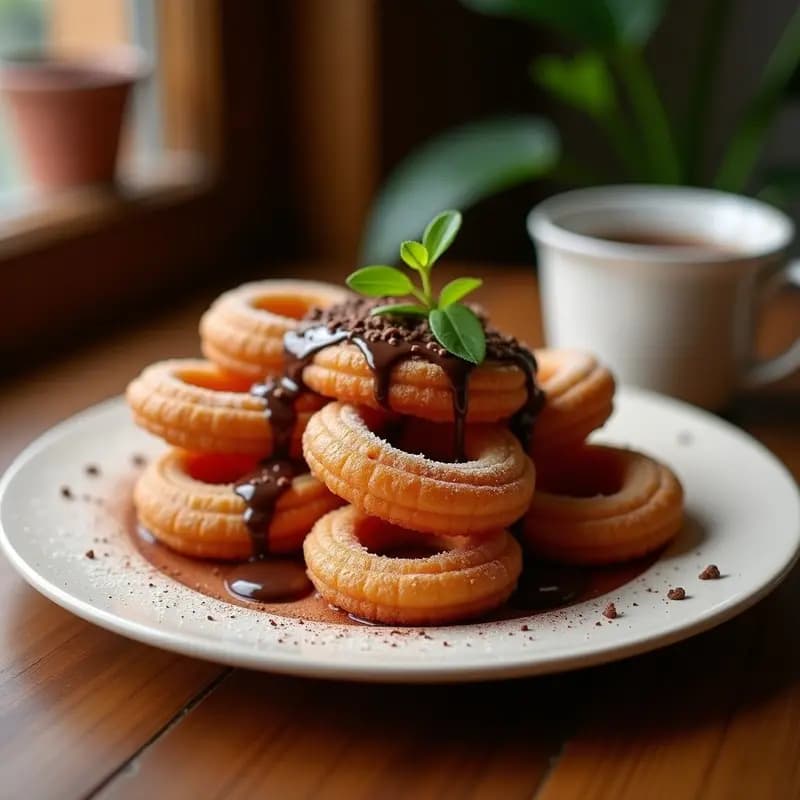 Churros de Quinua con Salsa de Chocolate 85%: Postre Colombiano Keto y Sin Gluten