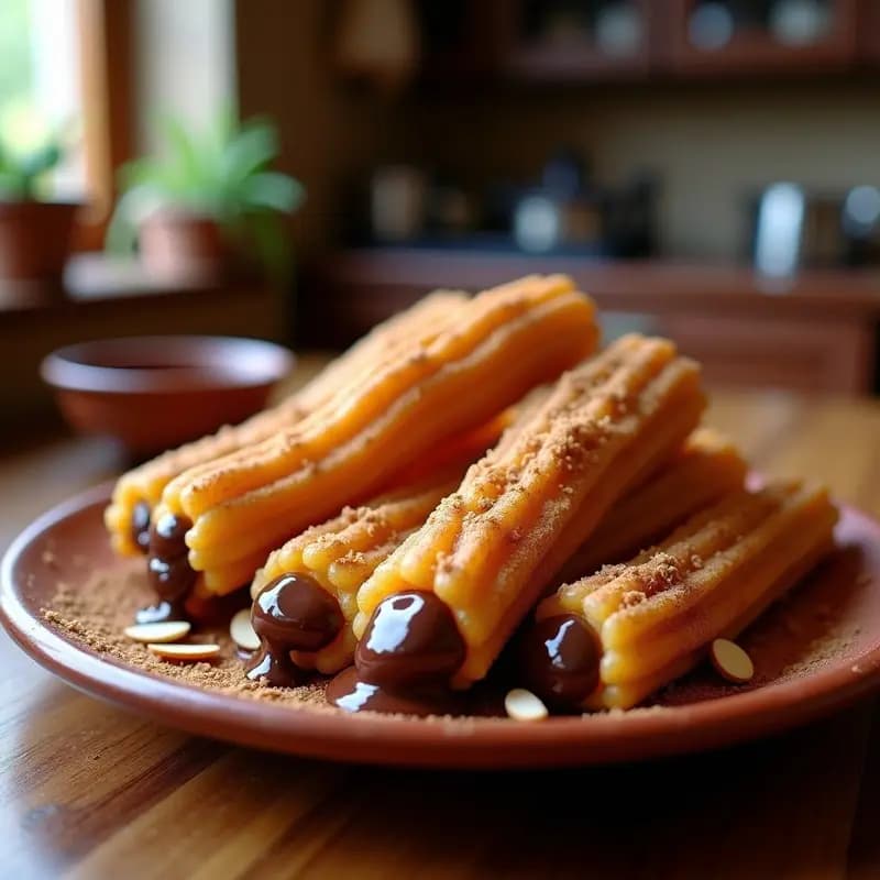 Churros Rellenos de Cajeta y Chocolate: Postre Mexicano Frito y Adictivo