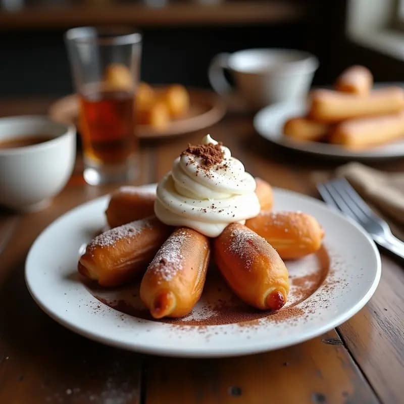 Churros Rellenos de Chocolate y Nata: Postre Callejero con Toque Gourmet