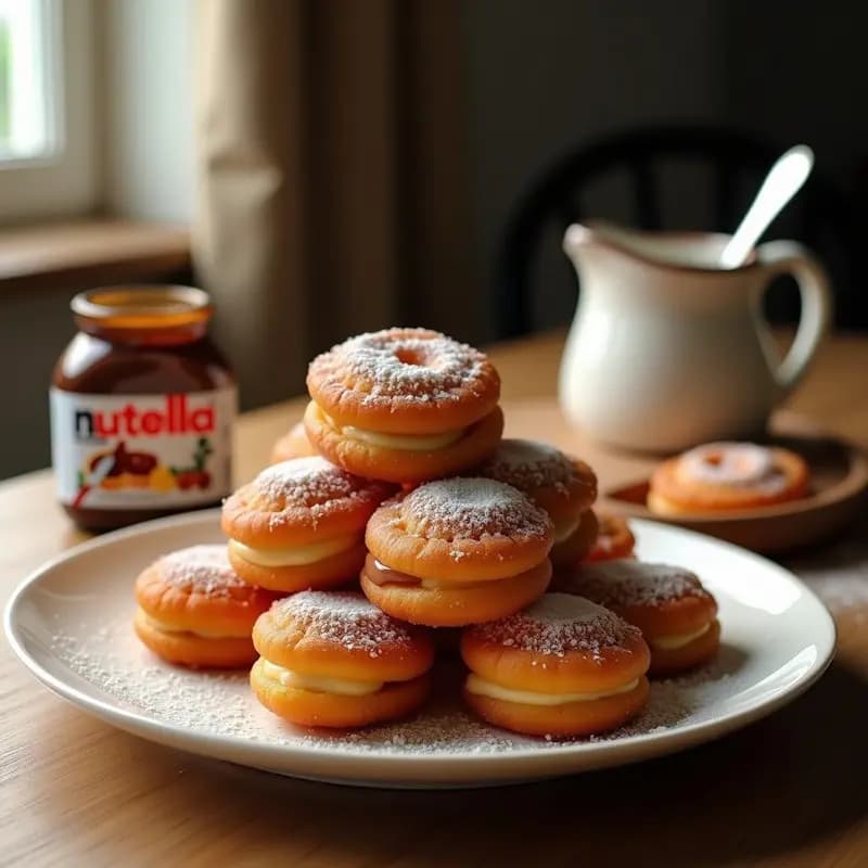 Churros Rellenos de Dulce de Leche y Nutella: Desayuno Español para Chocolateros