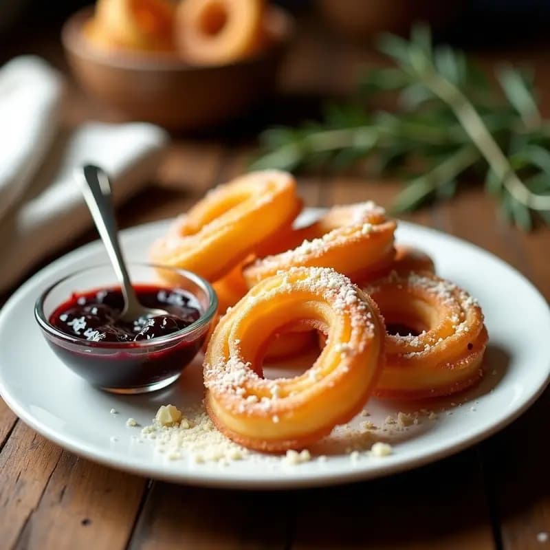 Churros Salados con Queso Curado y Mermelada de Higos: Aperitivo Original para Cenas